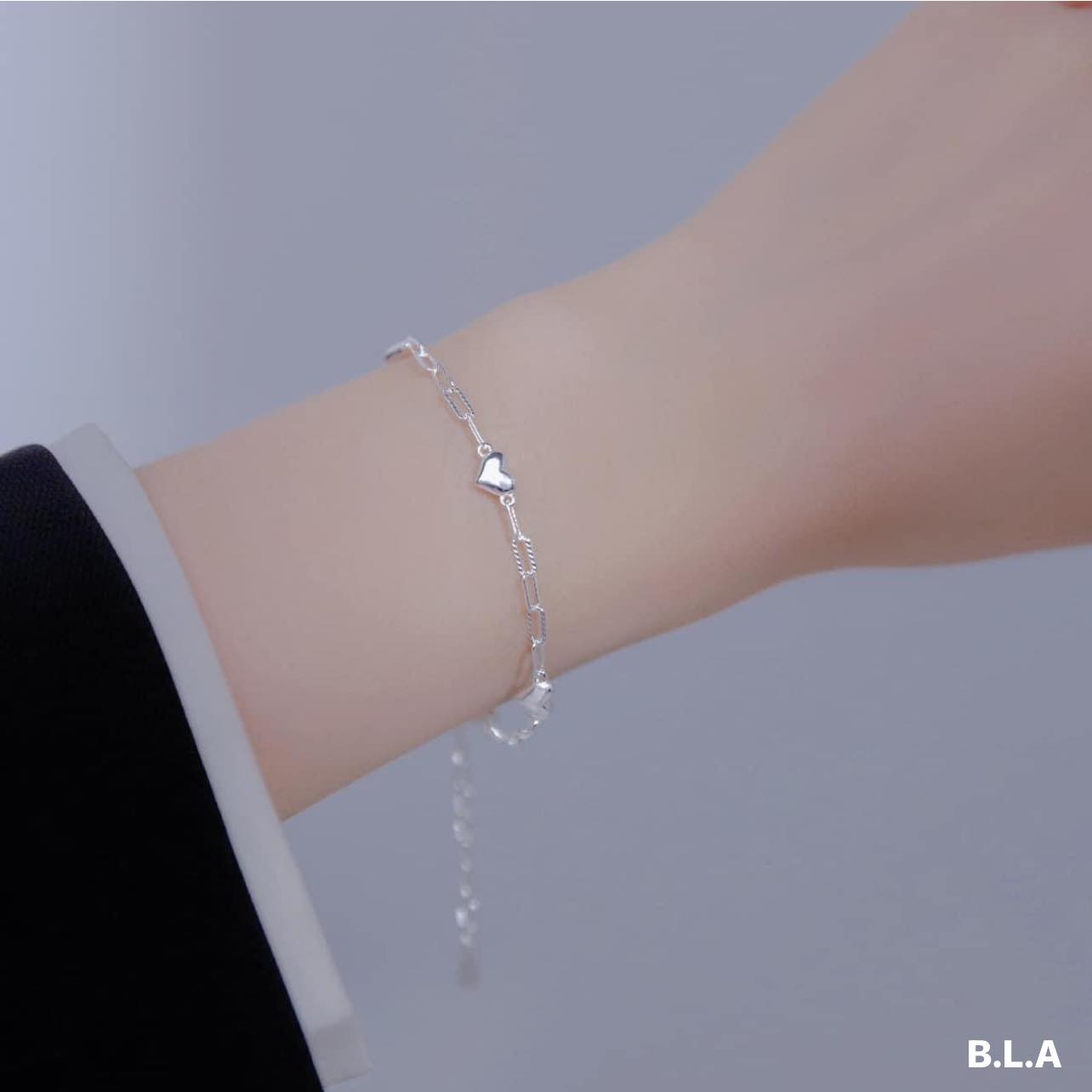 Lắc tay nữ thời trang chất liệu bằng bạc Ý MS011e