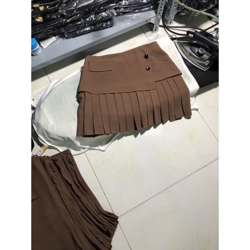 CHÂN VÁY XẾP LY bigsize60-100kg VẢI TUYẾT MƯA