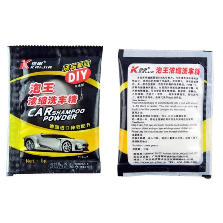 Bột Rửa Xe Ô Tô Car Shampoo Powder (Dây 10 Gói)