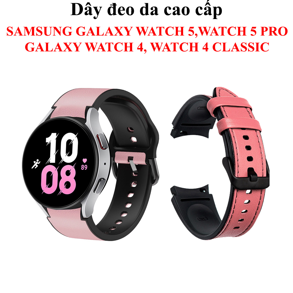 [Galaxy Watch 5, Galaxy Watch 4] Dây đeo Da cao su cho đồng hồ Galaxy Watch 5, Galaxy Watch 4