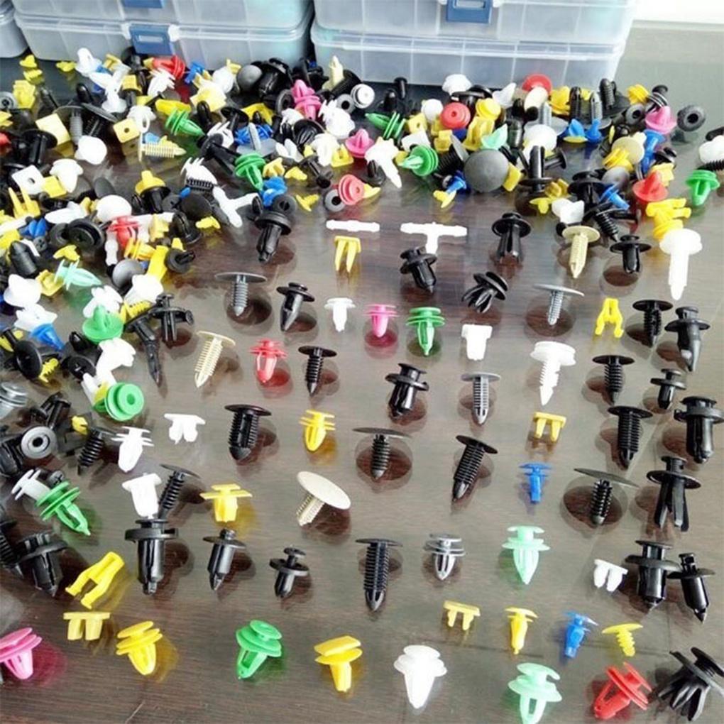 Set 100 Đinh Tán Nhựa Nhiều Màu Cho Xe Ô Tô