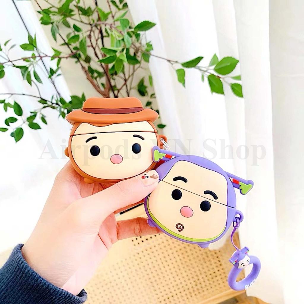 Bao Case Ốp dành cho Airpods 1/2 Buzz and Woody silicon 3d cao cấp