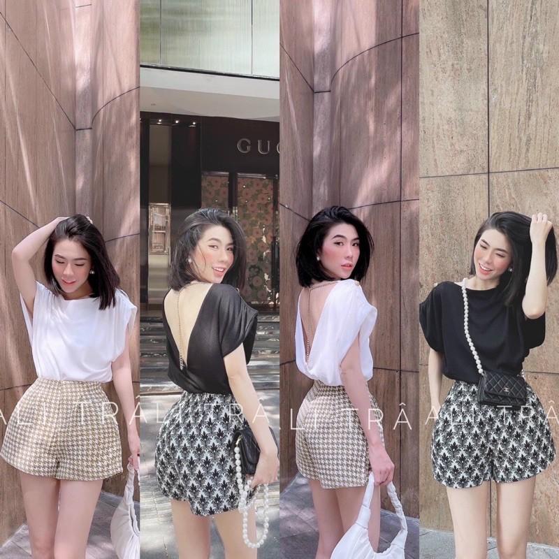 SET ÁO PHỐI XÍCH + QUẦN HOẠ TIẾT