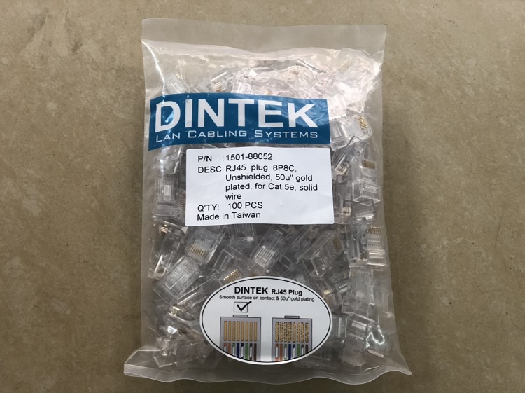 Hình ảnh Đầu Mạng RJ45 Dintek UTP Cat.6 1501-88027- hàng chính hãng