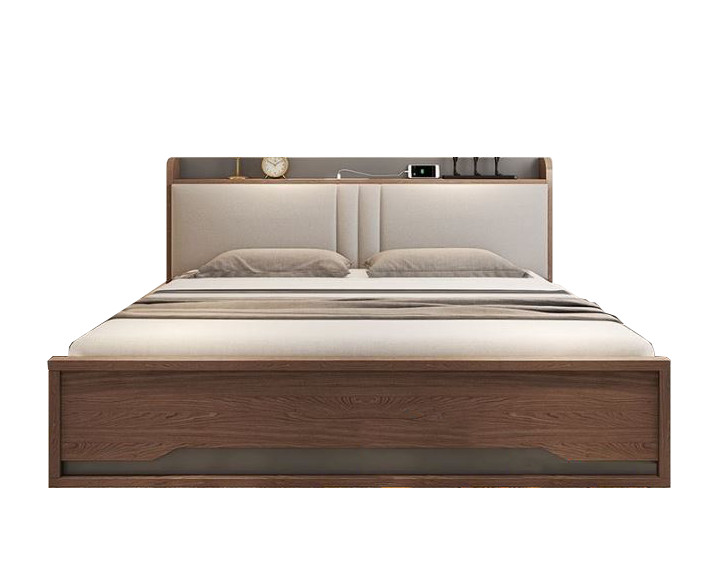 Giường ngủ gỗ công nghiệp bọc nệm OHAHA - GN001 (160cm x 200cm)