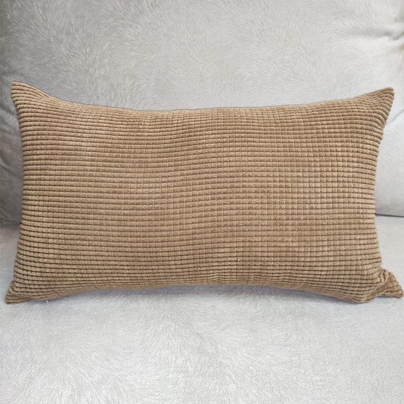 Bắc Âu Màu Bắp Ghế Sofa Nhung Eo Áo Gối Chữ Nhật Ghế Tựa Lưng Lưng Áo Gối Đầu Giường Gối Phóng To Bao