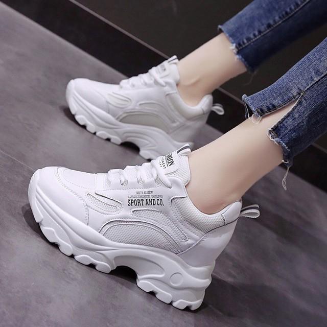 GIÀY THỂ THAO NỮ GIÁ RẺ, GIÀY NỮ ĐI HỌC ĐI CHƠI ĐI LÀM CÁ TÍNH, GIÀY SNEAKER ĐỌ ĐẾ 7CM NĂNG ĐỘNG GIÚP NỔI BẬT NGƯỜI MANG