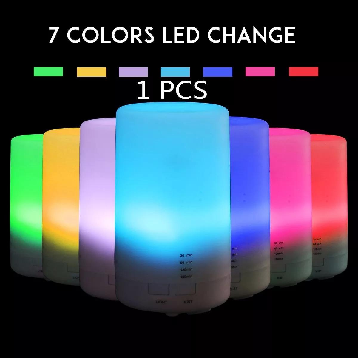 125ML Mini Máy Tạo Độ Ẩm Không Khí Siêu Âm Thanh USB Hương Thơm Khuếch Tán Led 7 Màu Đèn Ngủ Xông Tinh Dầu Cho Nhà Xe Ô Tô văn Phòng