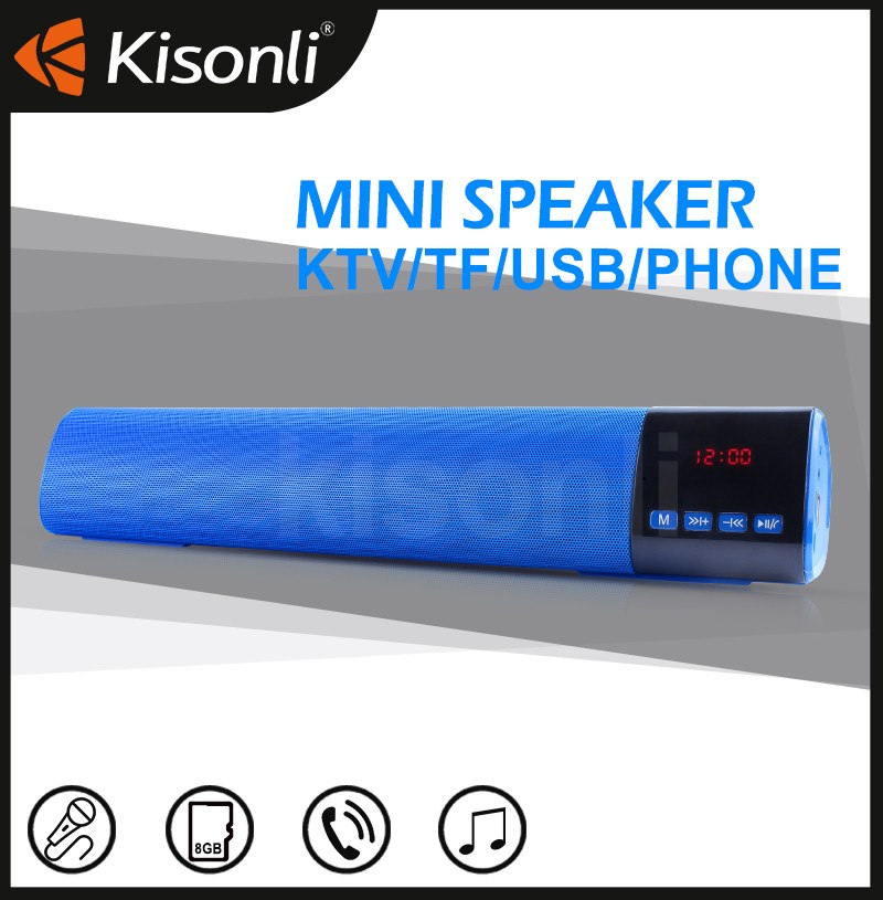 Loa mini Kisonli Bluetooth LED-800 Có Đồng Hồ Tích hợp FM, TF (Ngẫu Nhiên Màu) - HÀNG CHÍNH HÃNG