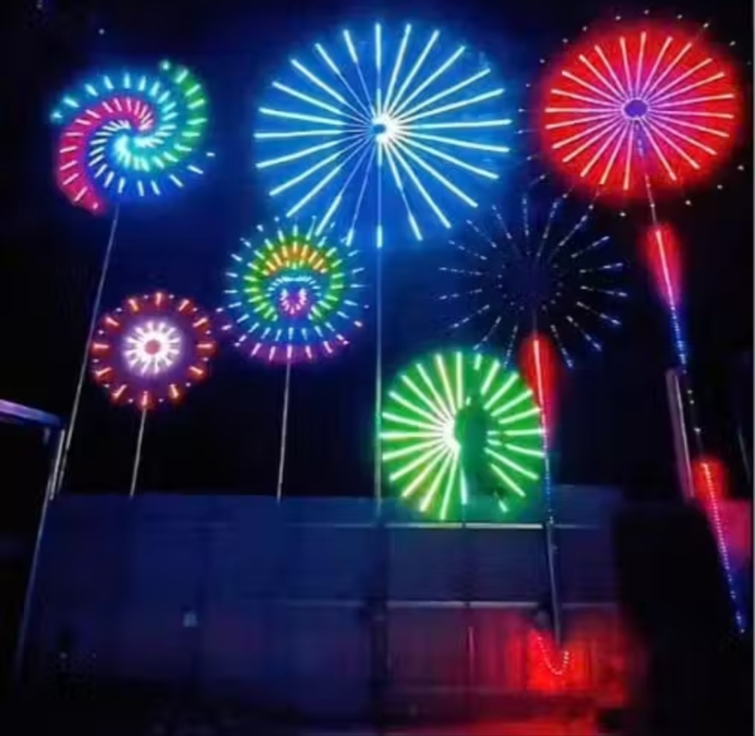 SIÊU CẤP VỚI ĐÈN LED TRANG TRÍ SÁNG PHAO HOA NGOÀI TRỜI MÀU SẮC CỰC ĐẸP ĐIỀU KHIỂN TỪ XA