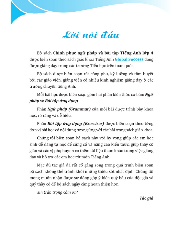 Sách - GLOBAL SUCCESS - Chinh phục ngữ pháp và bài tập tiếng anh lớp 4 tập 1