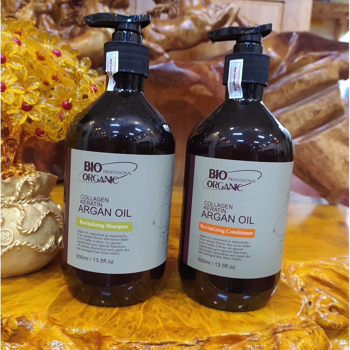 Bộ dầu gội xả ngăn ngừa rụng tóc, kích thích mọc tóc nhanh chóng Bio Organic chiết xuất 100% tinh dầu Argan đến từ Ý