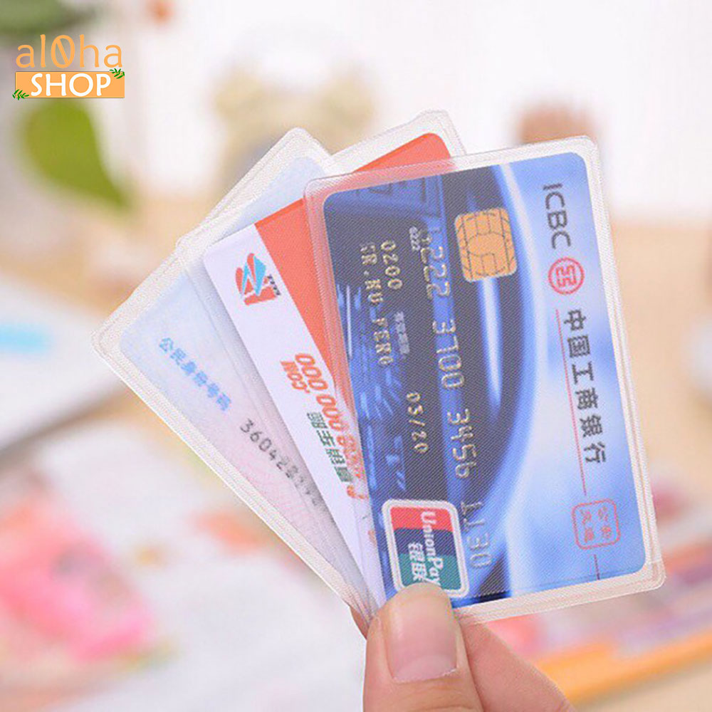 Bộ 2 cái Vỏ bọc thẻ, bằng lái, căn cước nhựa dẻo dai bền, chống trầy xước - al0ha Shop