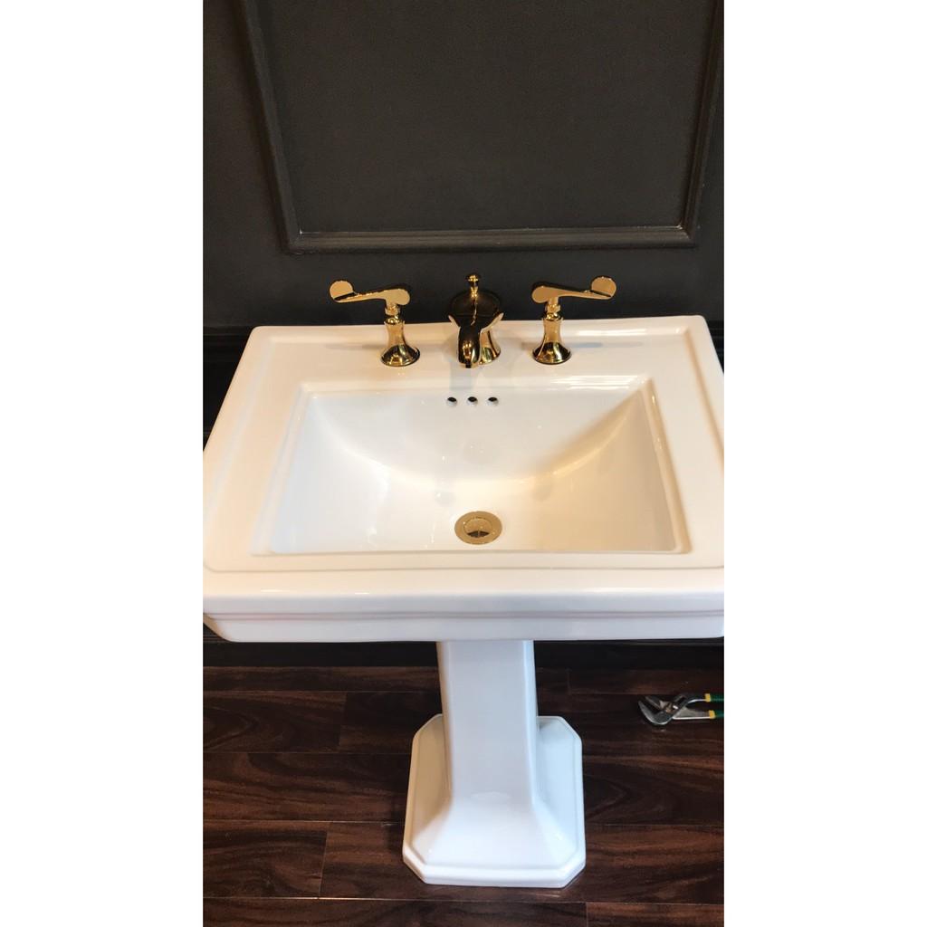 Vòi chậu lavabo 3 lỗ bằng đồng cổ điển NAYKHACXUA - HY5217M