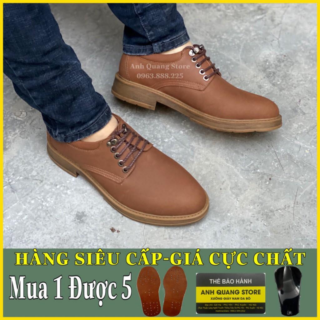 Giày da nam cao cấp chất liệu da bò nubuck cực phẩm phong cách bụi bặm nam tính Dr024