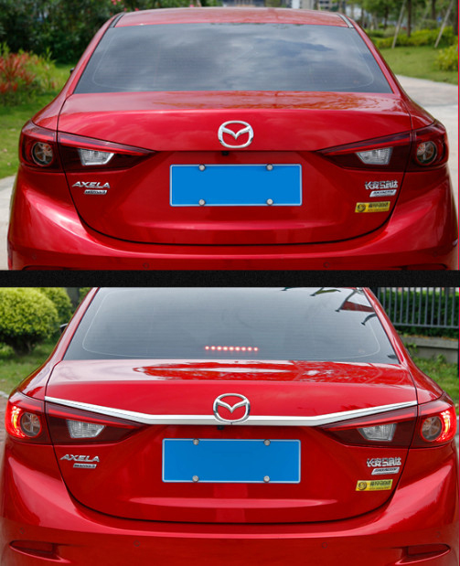 Ốp trang trí tay mở cốp sau cho xe Mazda 3 mạ Crom cao cấp