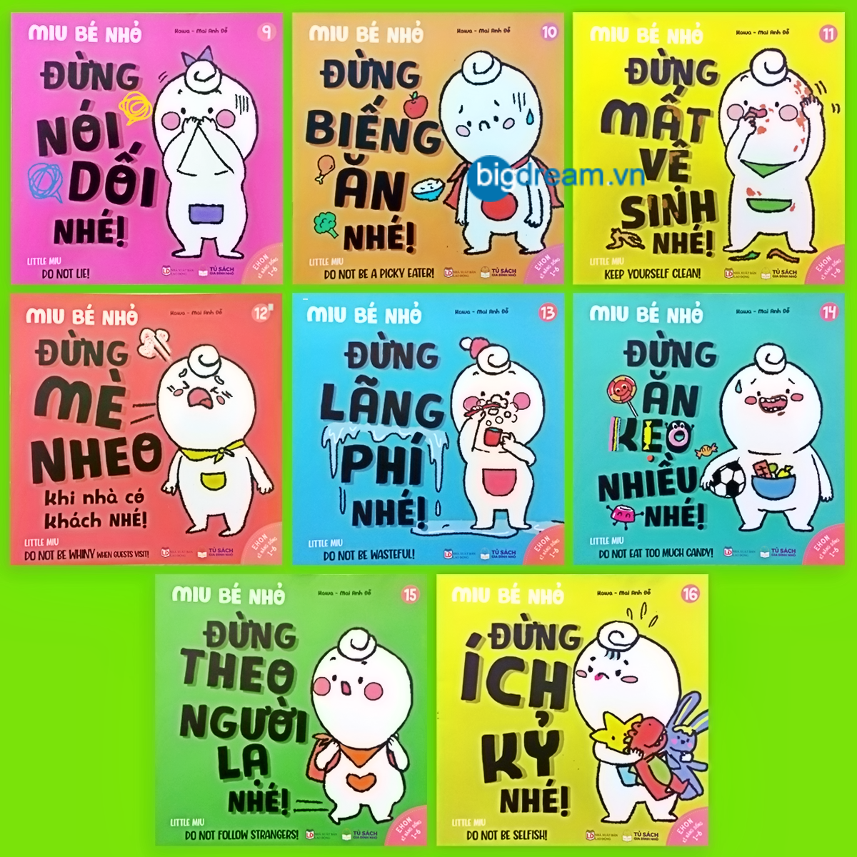 BẢN MỚI SONG NGỮ Miu Bé Nhỏ Phần 2 - Ehon Kĩ Năng Sống Cho Bé 1-6 Tuổi Miu miu tự lập hiểu chuyện