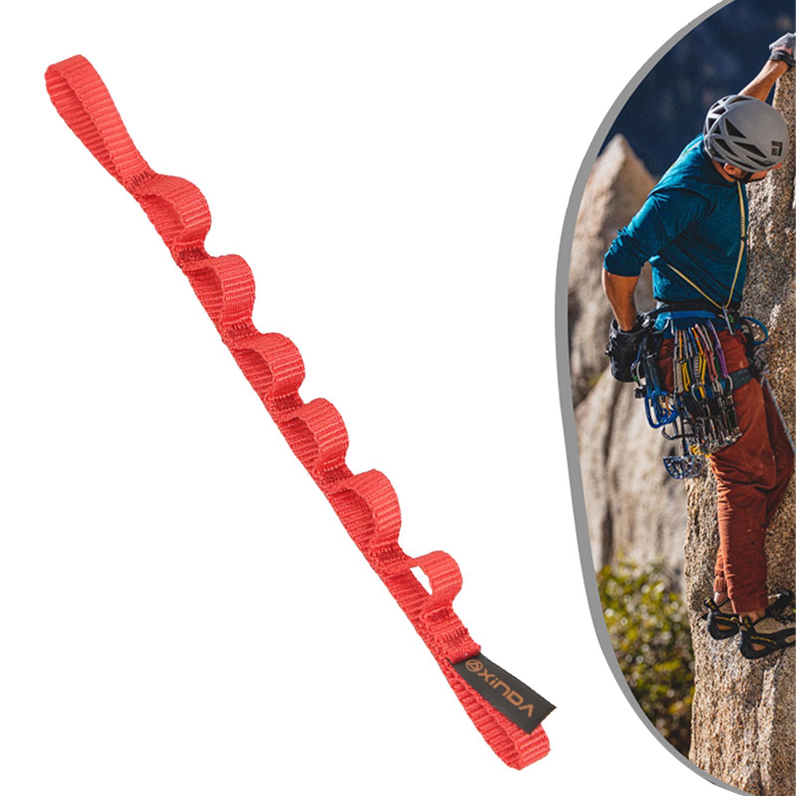 2- Outdoor Climbing Daisy Chain Rope Rappelling Downhill Red