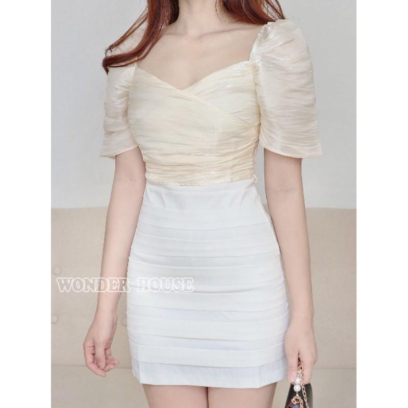 Áo WONDERHOUSE croptop đắp chéo