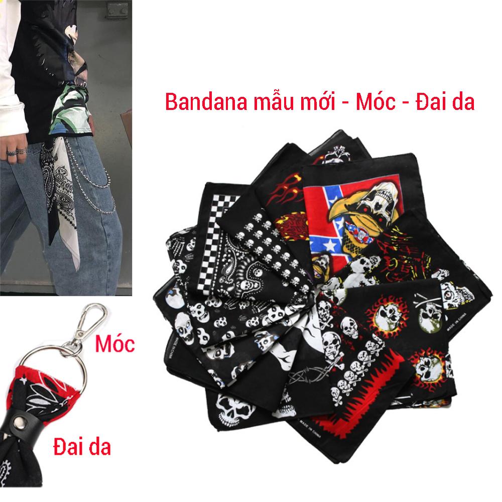 Bộ sưu tập khăn bandana street style họa tiết đầu lâu các loại (54x54cm) - BDN26 ĐL - Xương tay