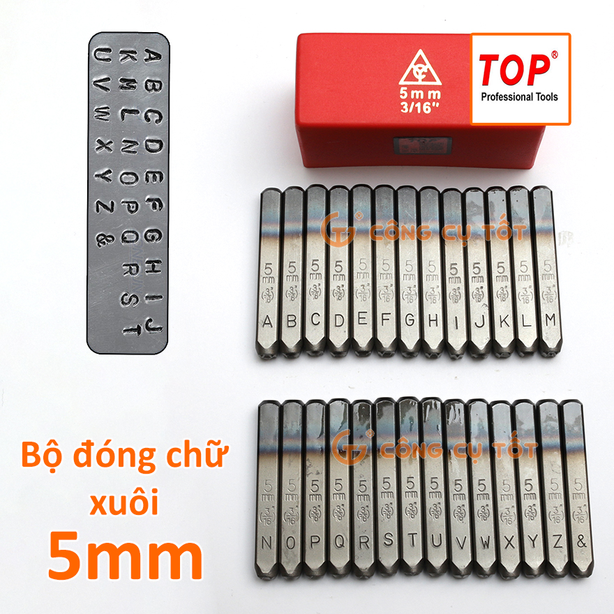 Bộ đóng chữ xuôi TOP 5mm