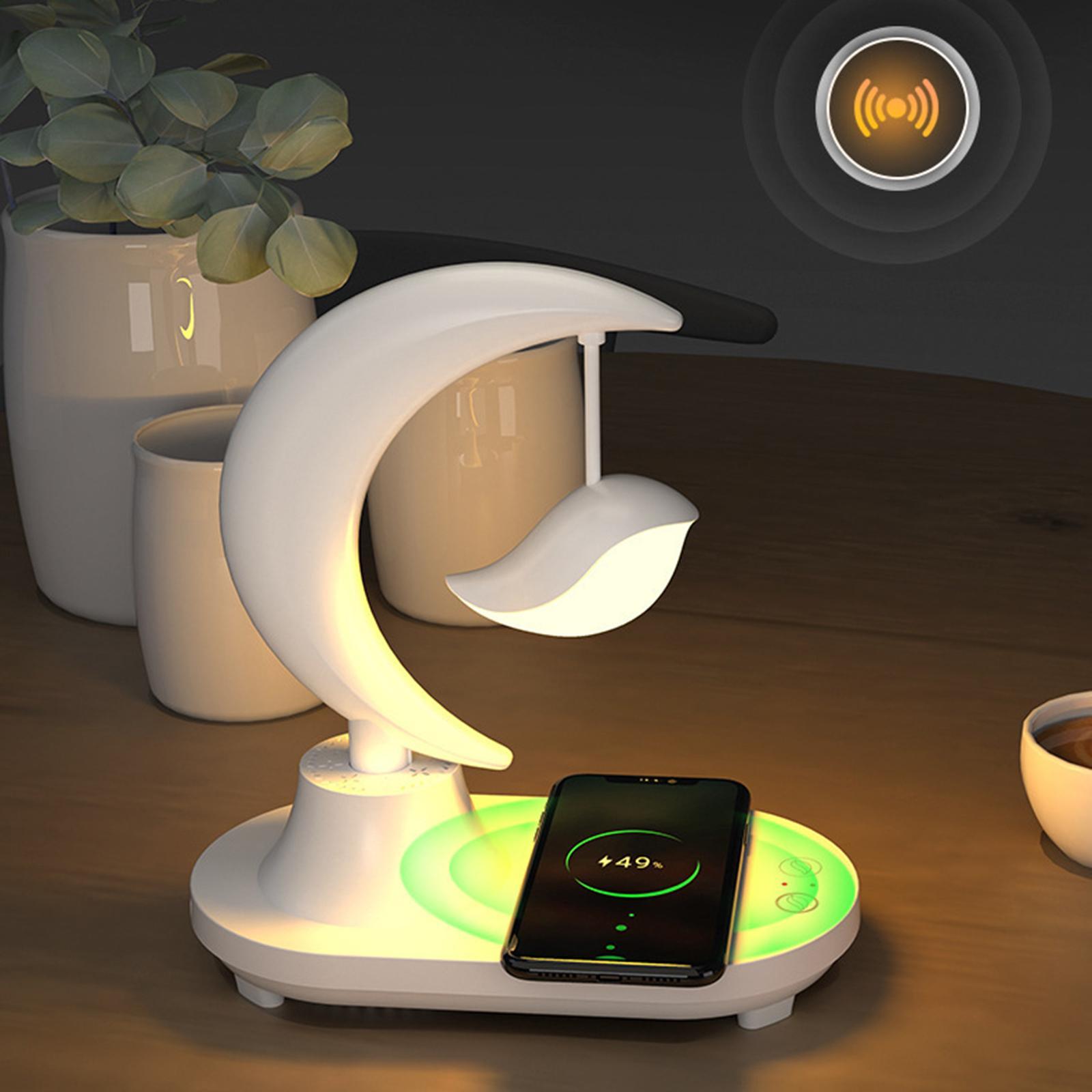 3 in 1 Table Night Light Dimmable Portable for Home Decor wireless charger