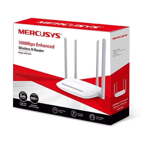 Router Wifi Mercusys MW325R chuẩn N tốc độ 300Mbps - Hàng chính hãng