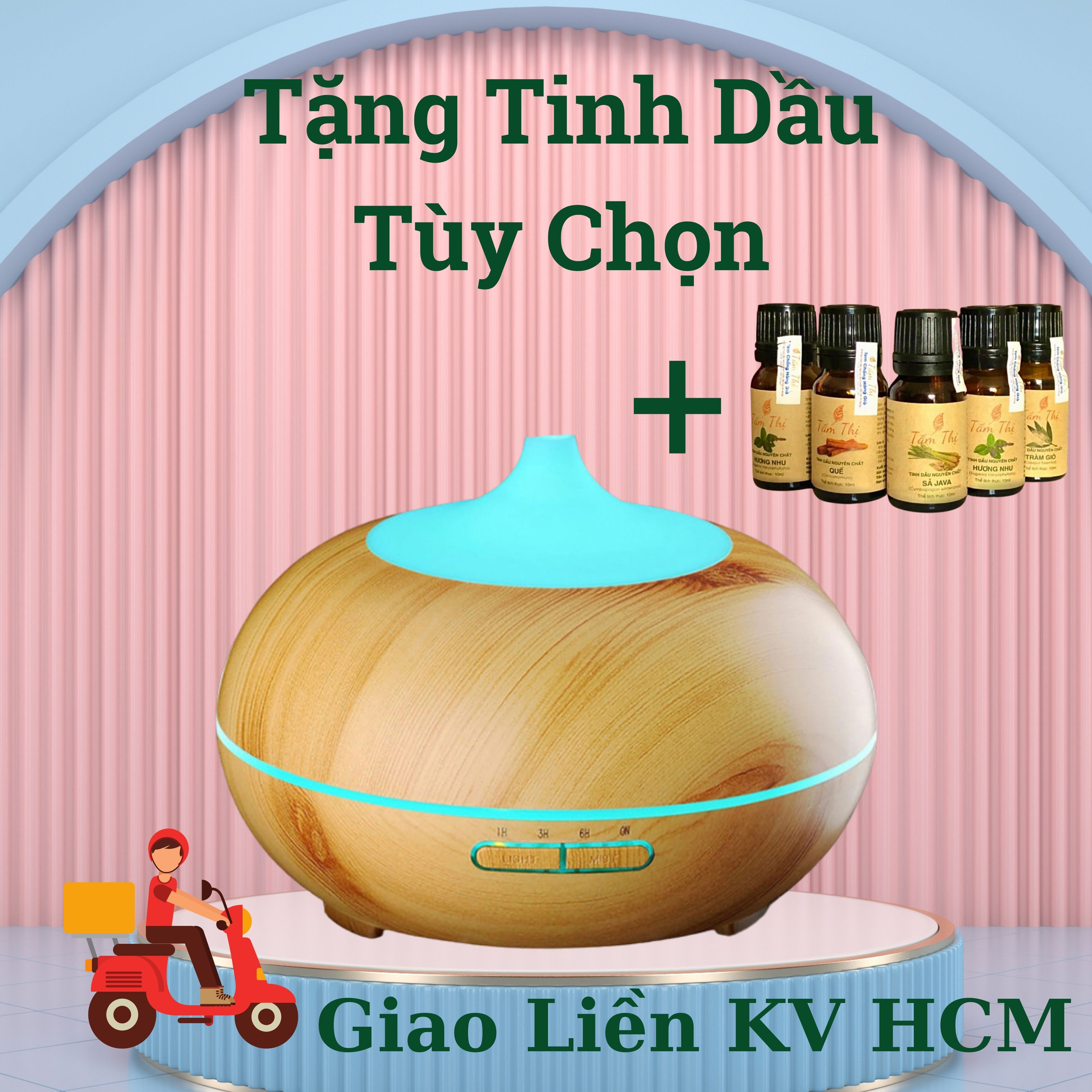 Máy Xông Tinh Dầu Bí Ngô 550ml Cao Cấp Máy Khuếch Tán Tinh Dầu Phun Sương Tỏa Hương Thơm Xua Đuổi Muỗi &amp; Côn Trùng