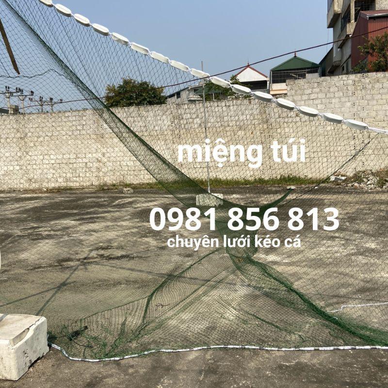 Lưới kéo cá dù Thái cao 3m dài 40m túi 5m mắt lưới 4cm sợi 15 xịn , vét cá, lưới quét ao hồ hàng đặt theo yêu cầu