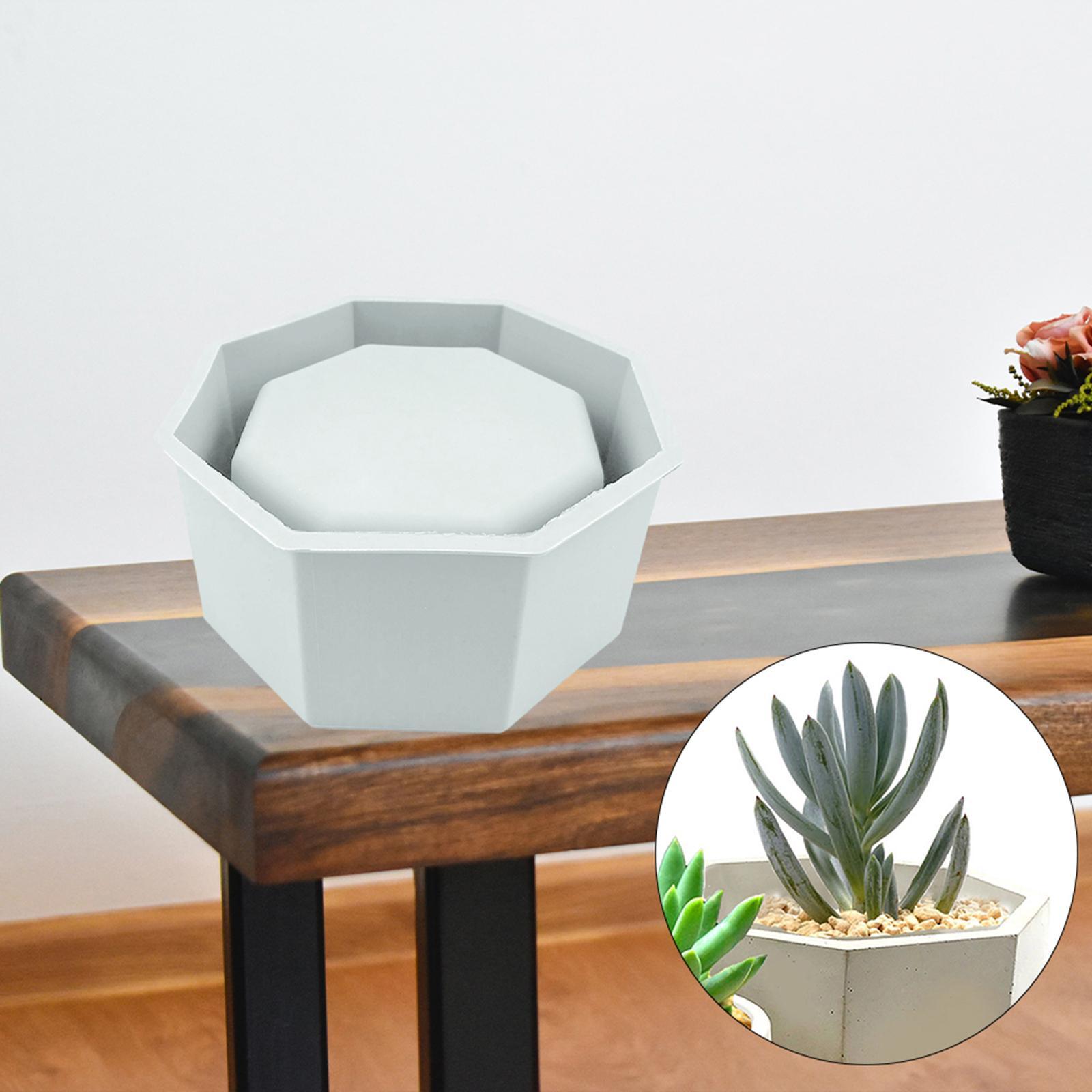 Round Concrete Flower Pot Silicone Mold Succulent Planter Mold Homemade Succulent Plant Pot Moulds for Flowers