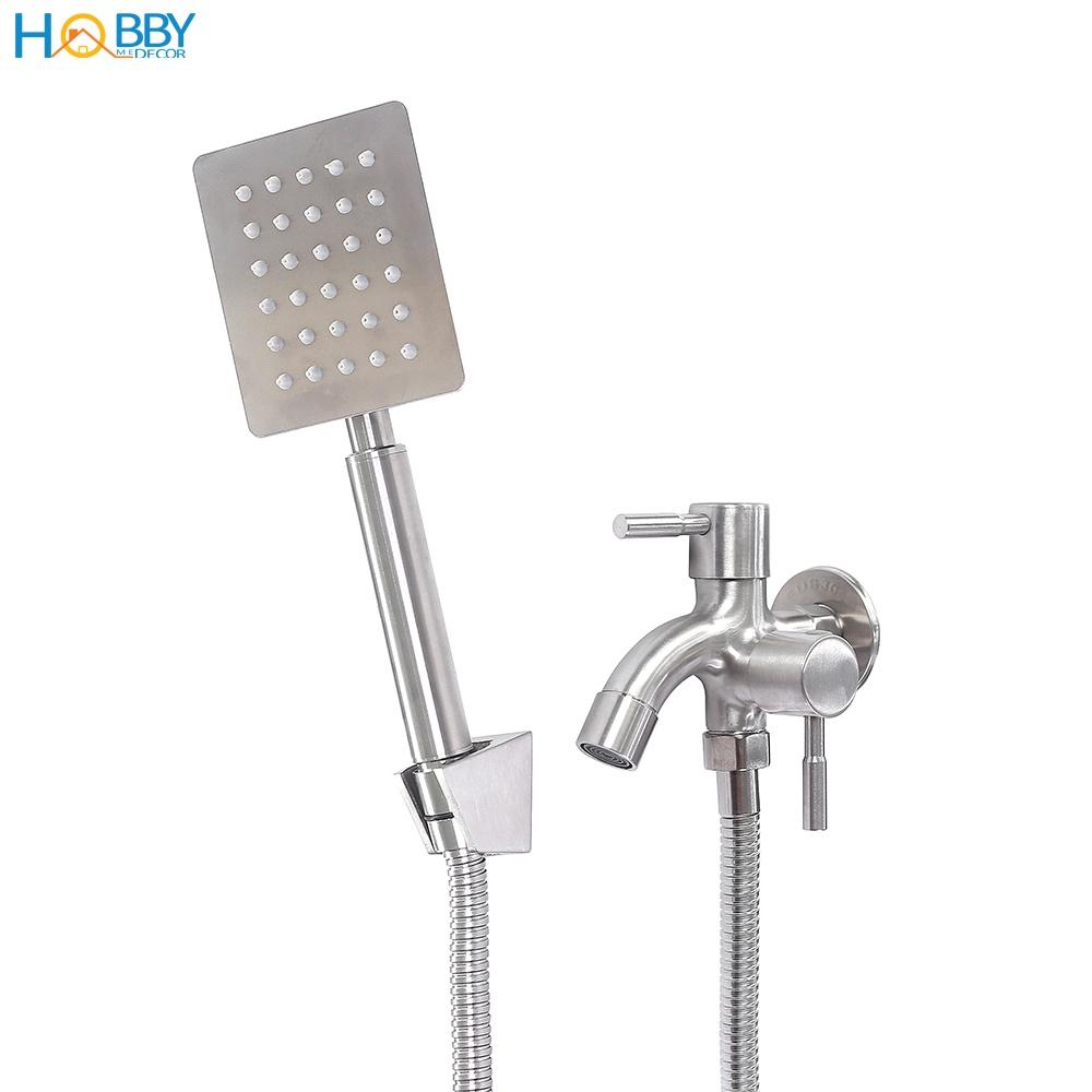 Bộ vòi sen tắm kèm củ sen lạnh dây sen 1.5m Hobby Home Decor CSV1 chuẩn Inox 304 không rỉ sét