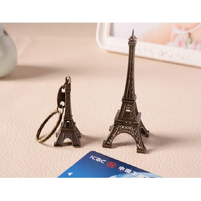 KHO-HN * Mô hình tháp Eiffel đồng đúc size 25cm trang trí nhà búp bê, bonsai, tiểu cảnh