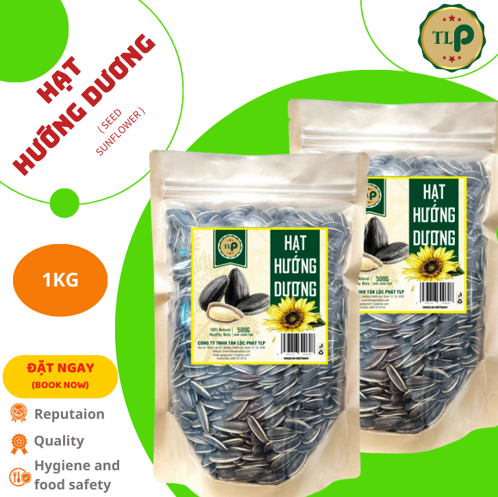 HẠT HƯỚNG DƯƠNG TÂN LỘC PHÁT COMBO 1KG - MỖI BỊCH 500G