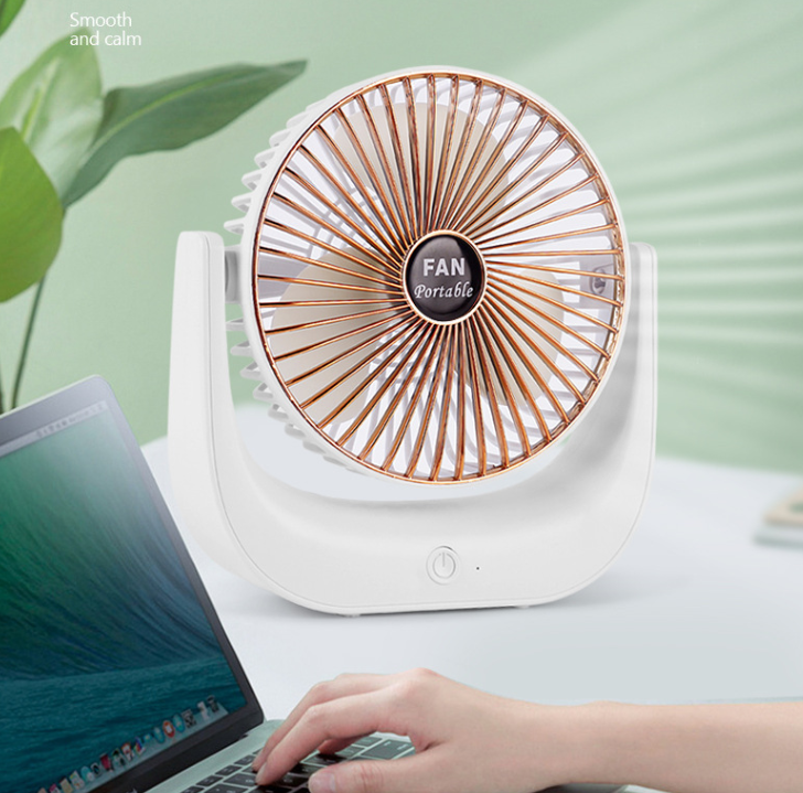 Quạt sạc usb mini để bàn xoay 120 độ - Hàng chính hãng