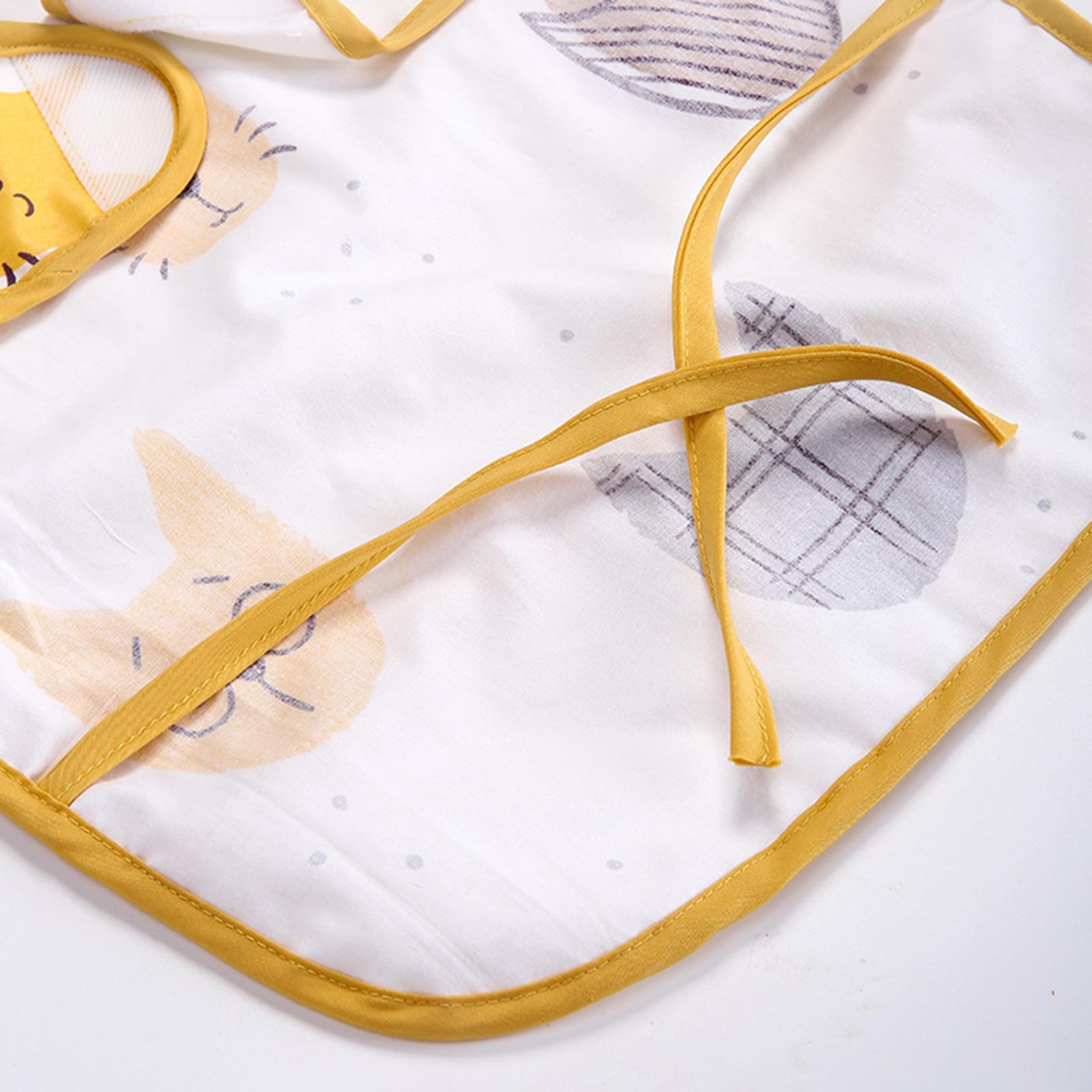 Waterproof Baby Bibs Infant Feeding Smock Sleeved Bib Comfortable Reusable Toddler for Baby Toddler Eating Feeding Weaning
