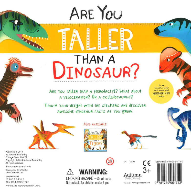Are You Taller Than A Dinosaur? (Height Chart Fact Pack)