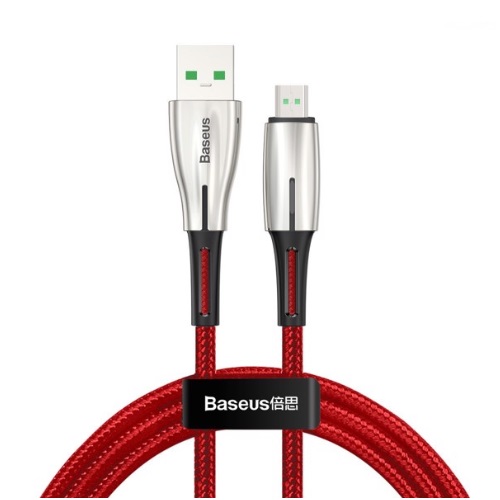 Cáp sạc nhanh siêu bền Baseus Waterdrop Micro USB Cable dùng cho Smartphone Android Samsung/ Oppo/ Xiaomi (4A/20W, Data Sync and QC/VOOC Quick Charging, Nylon Braided)