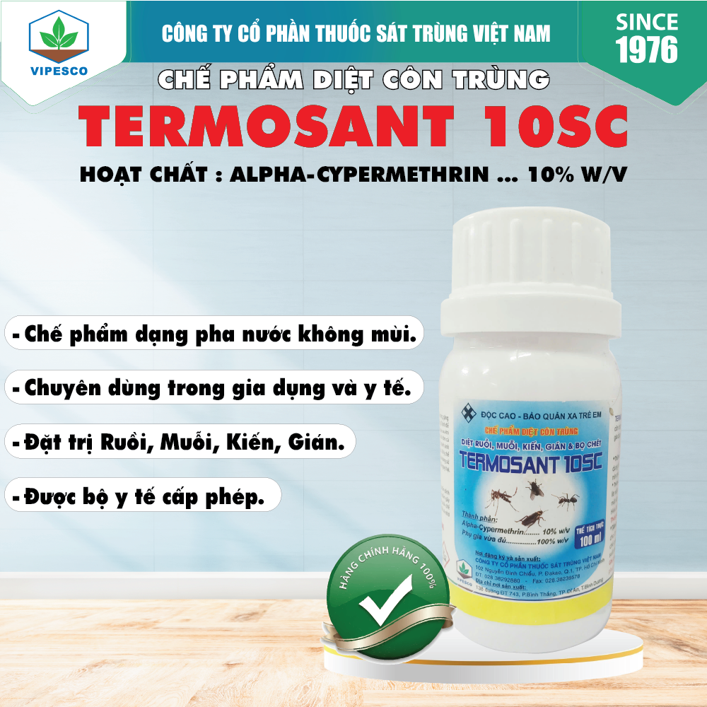 TERMOSANT 10SC (100ml) - DIỆT RUỒI, MUỖI, KIẾN, GIÁN, BỌ CHÉT