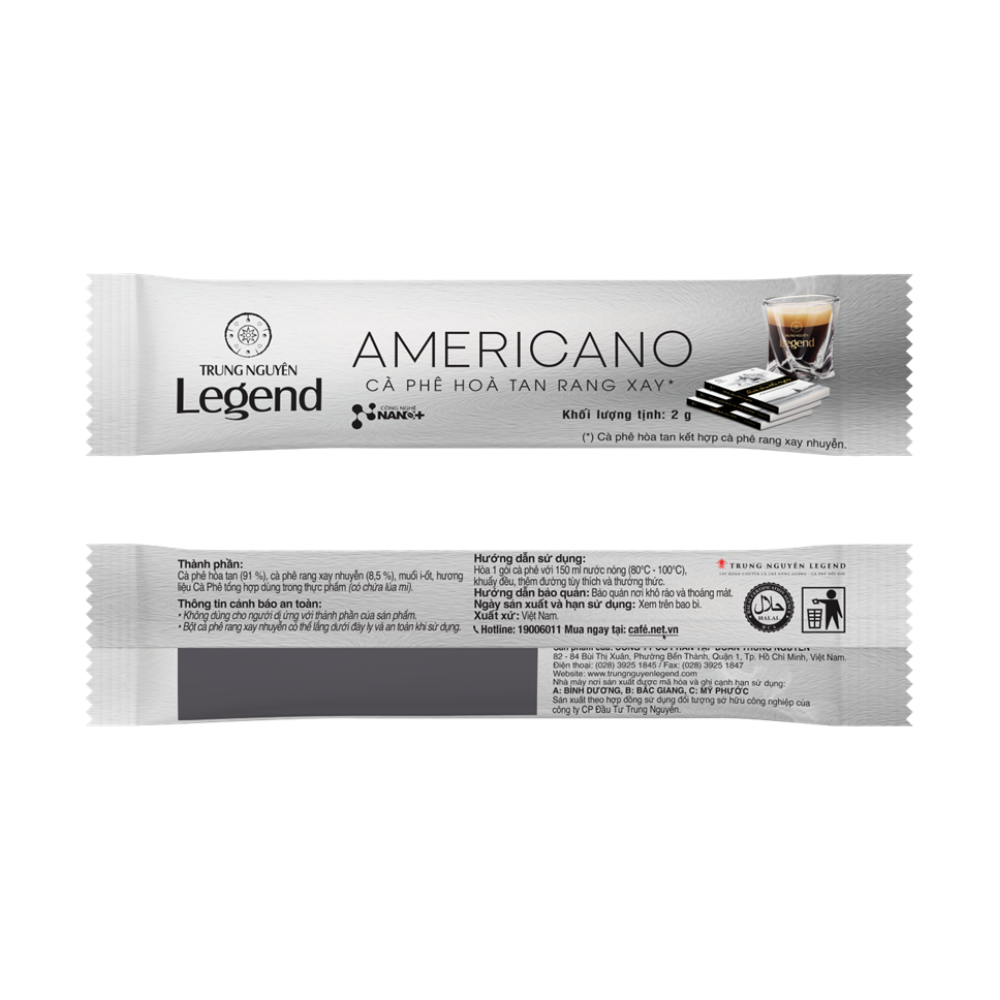 Trung Nguyên Legend Americano hộp 15 gói x 2g