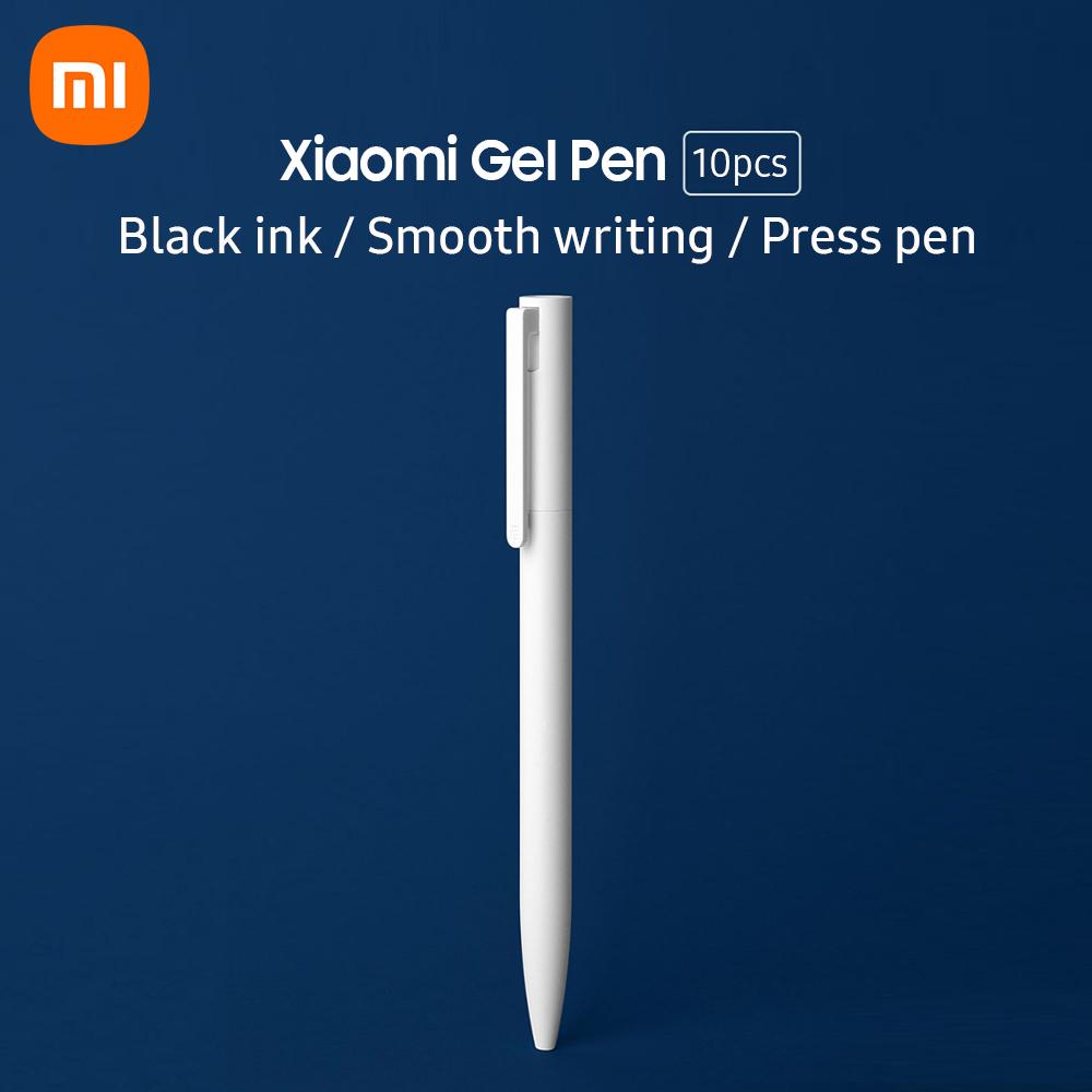 Xiaomi Gel Pen 10pcs 0.5mm Black Ink Press Pen Japan MiKuni Ink Smooth Writing Office Supplies For School Office Stationery