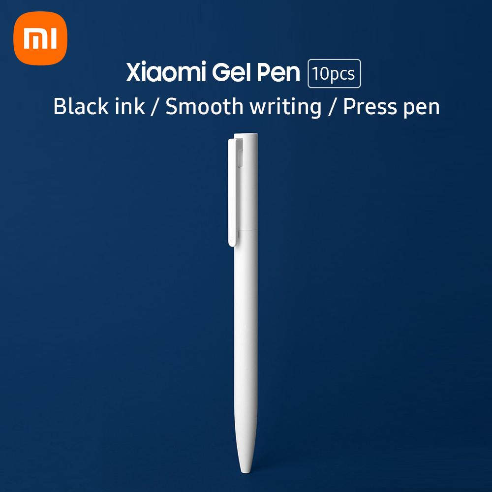 Xiaomi Gel Pen 10pcs 0.5mm Black Ink Press Pen Japan MiKuni Ink Smooth Writing Office Supplies For School Office Stationery