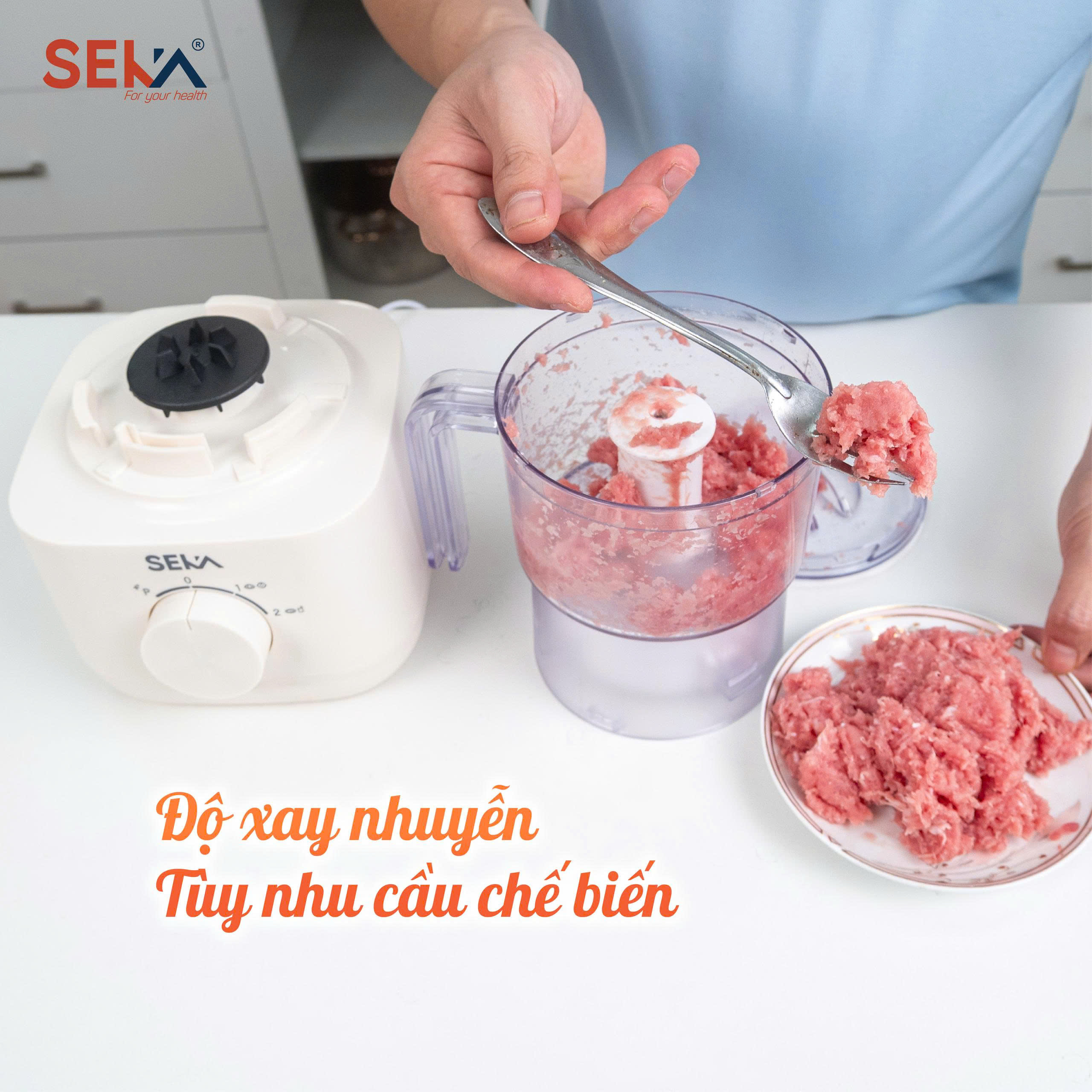 (NEW) Máy Xay Sinh Tố 3in1 SEKA SKX5 Động Cơ Lõi Đồng, 500W, 3 Cối Xay Sinh Tố, Xay Thịt, Xay Hạt - Hàng Chính Hãng