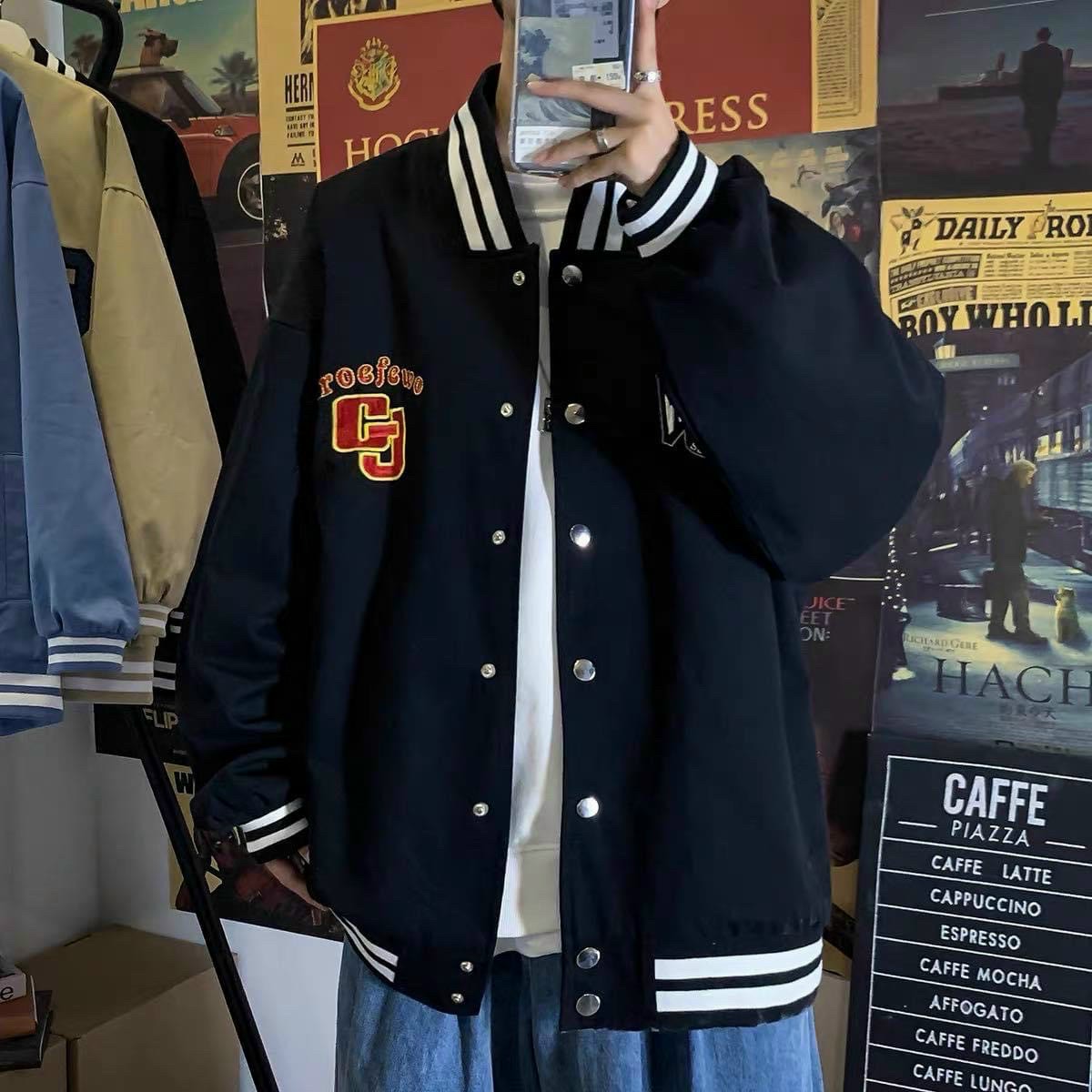 Áo khoác dù kiểu bomber cá tính