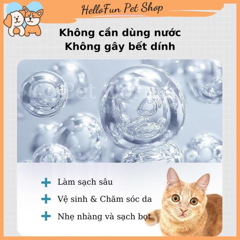 Sữa tắm khô cho chó mèo Borammy dạng bọt giúp khử mùi, diệt khuẩn và dưỡng lông