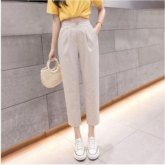QUẦN BAGGY KHÓA THẬT CÓ CHUN SAU CHẤT ĐŨI NHẸ MÁT THỜI TRANG BANAMO FASHION BAGGY ĐŨI KHUY TRƯỚC CHUN SAU 821