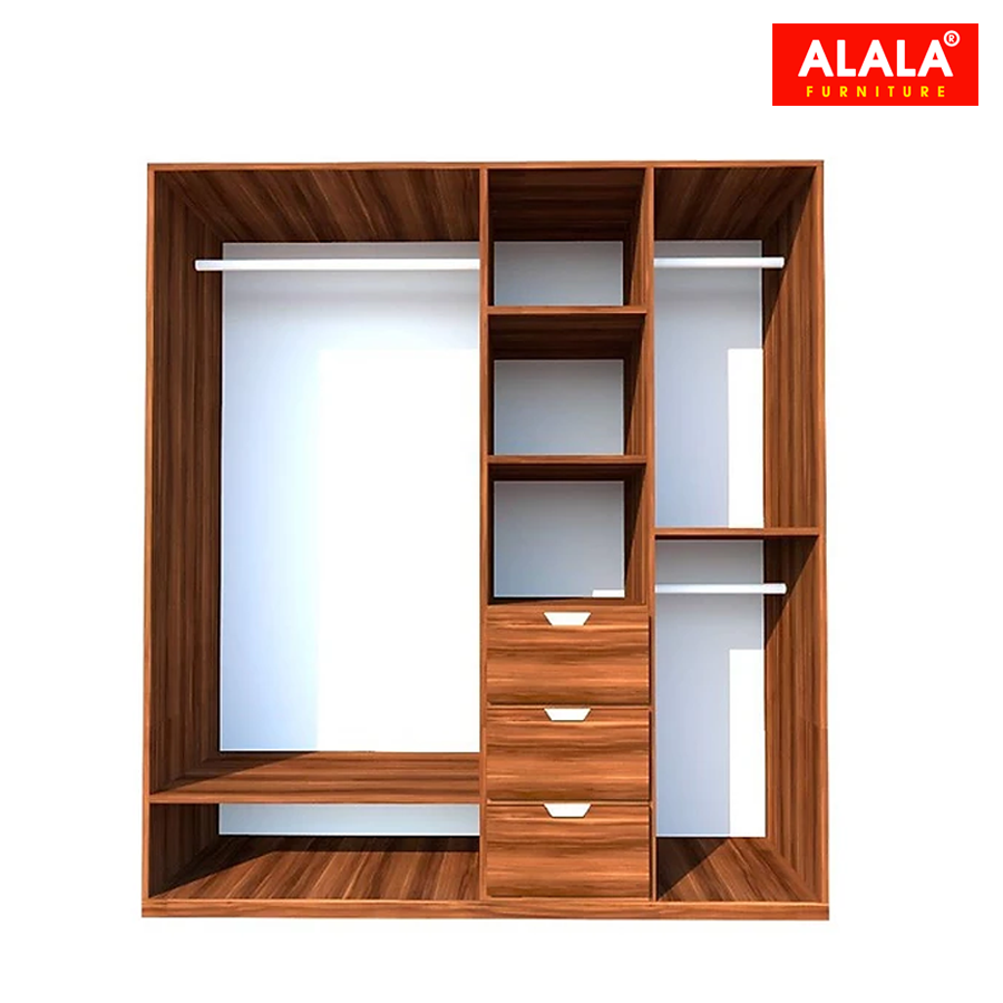 Tủ quần áo ALALA266 (1m6x2m) gỗ HMR chống nước - www.ALALA.vn - 0939.622220