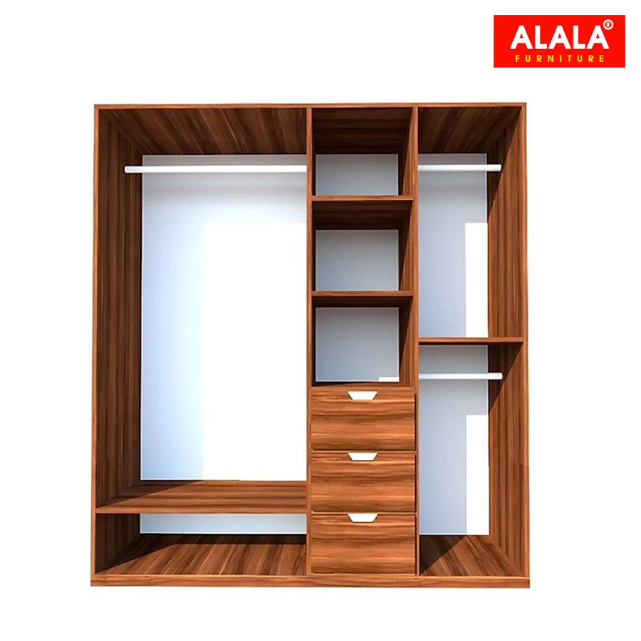 Tủ quần áo ALALA266 (2mx2m) gỗ HMR chống nước - www.ALALA.vn - 0939.622220
