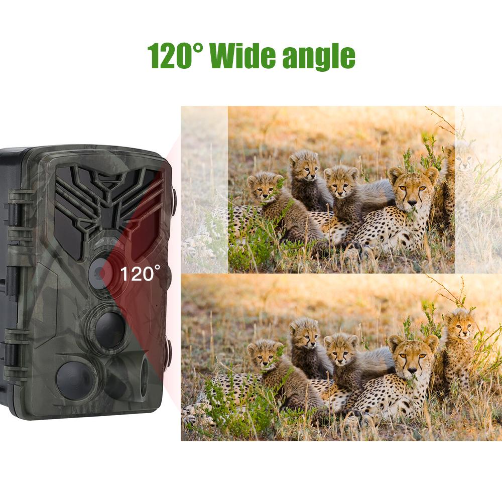 Trail Camera Wi-fi BT Hunting Camera 20MP 1080P 120° Angle Outdoor Waterproof Infrared Thermal Camera Night Vision