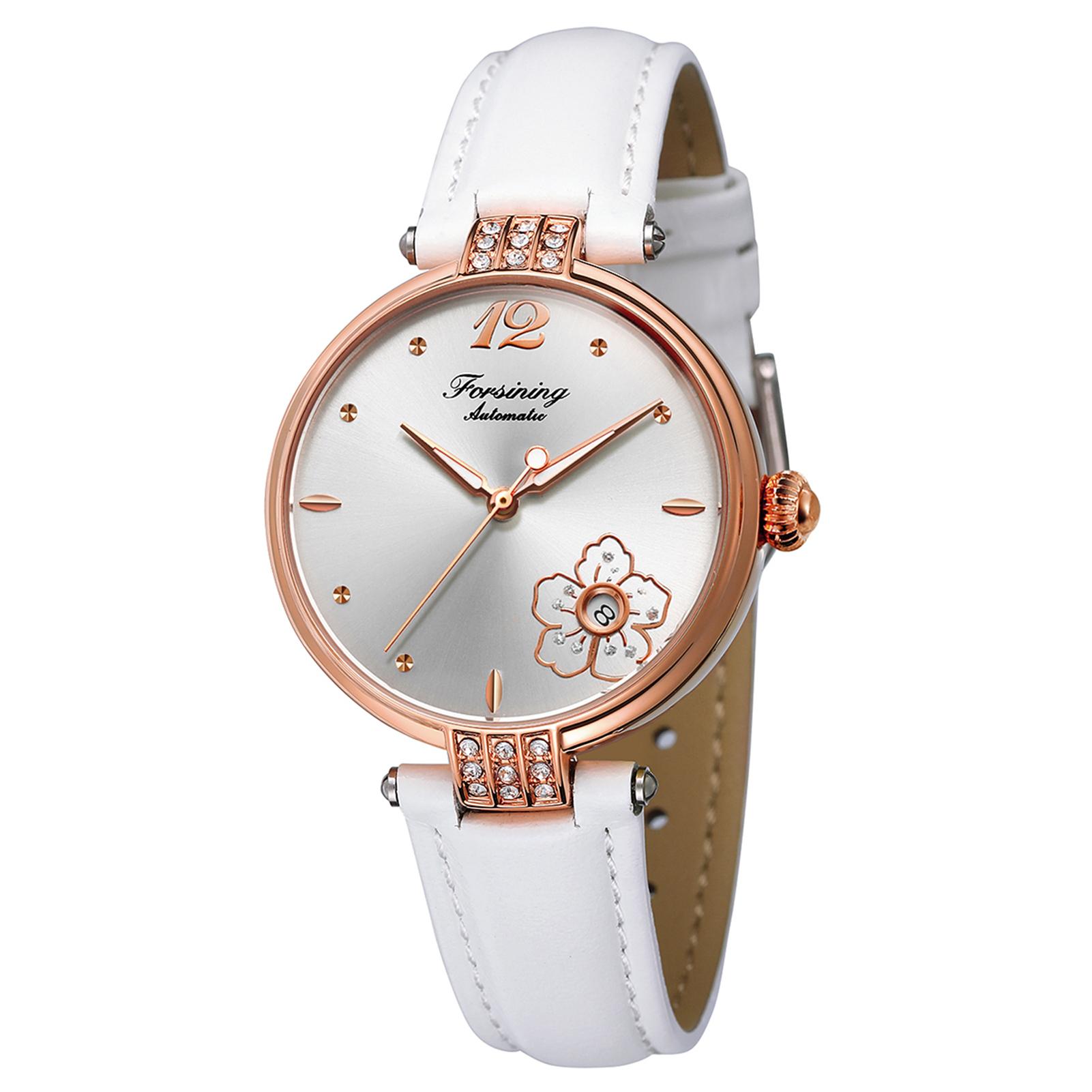 Đồng hồ cơ tự động nữ dây da