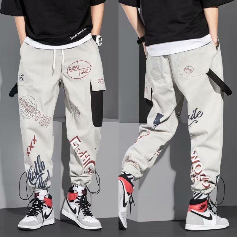 Quần Kaki Ống Rộng Lưng Rút Dây Thời Trang Dành Cho Nam Kích Thước S-3XL